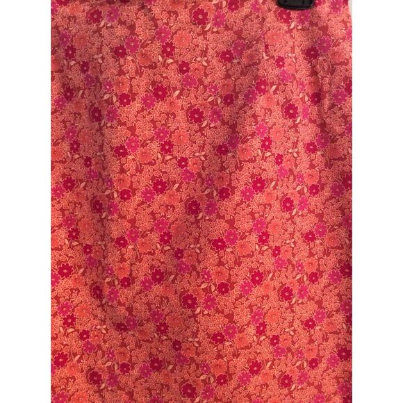 Cherokee Spring Pink Floral Skirt Cotton Blend Size 10 Stretch - Picture 2 of 6